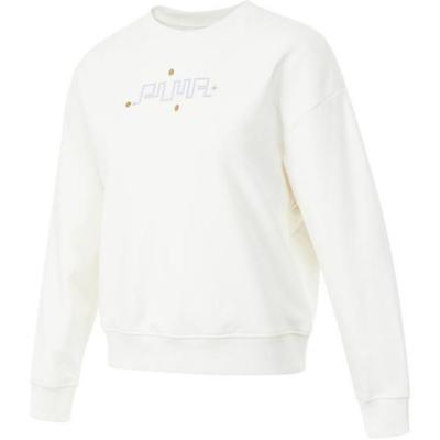 Bequemer Sport-Freizeit-Pullover Langarm-Sweatshirt Damen Sweatshirt Weiß 631424-92