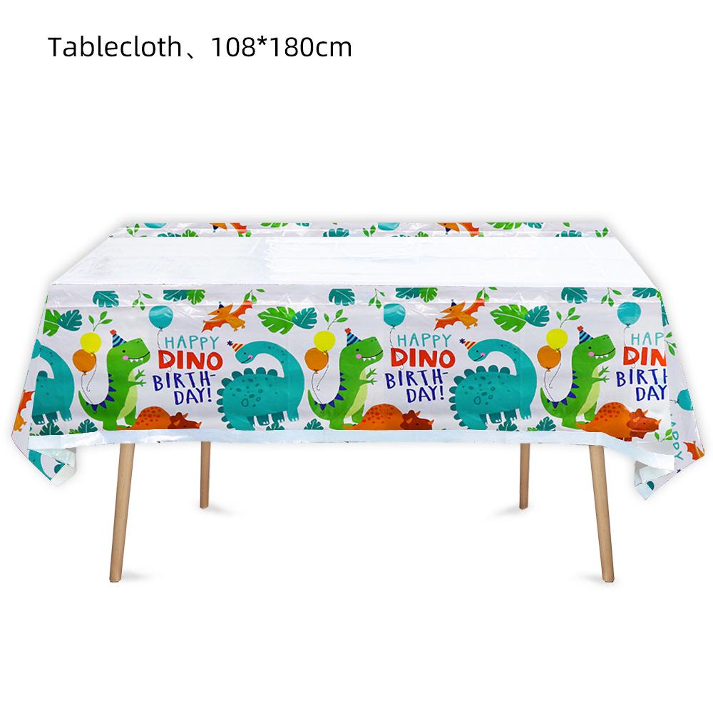Dinosaur-Themed Children's Party Tablecloth - Thick, Oil-Proof & Decorative