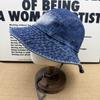 Retro Wind Gradual Change Denim Bucket Hat Men and Women Old Breathable Comfortable Anti-drop Rope Four Seasons Universal Basin Hat