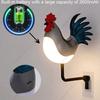 LED Rooster Wall Light USB Rechargeable Cordless Cock Lamp Decorative Animal Lightings for Corridor Living Room Foyer Bedroom
