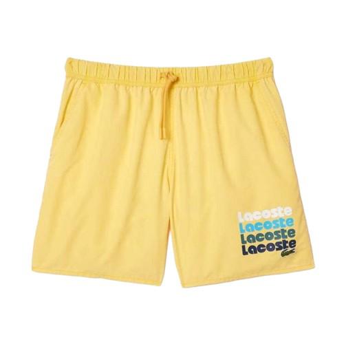Lacoste Mens Washed Mid Length Swimming Trunks