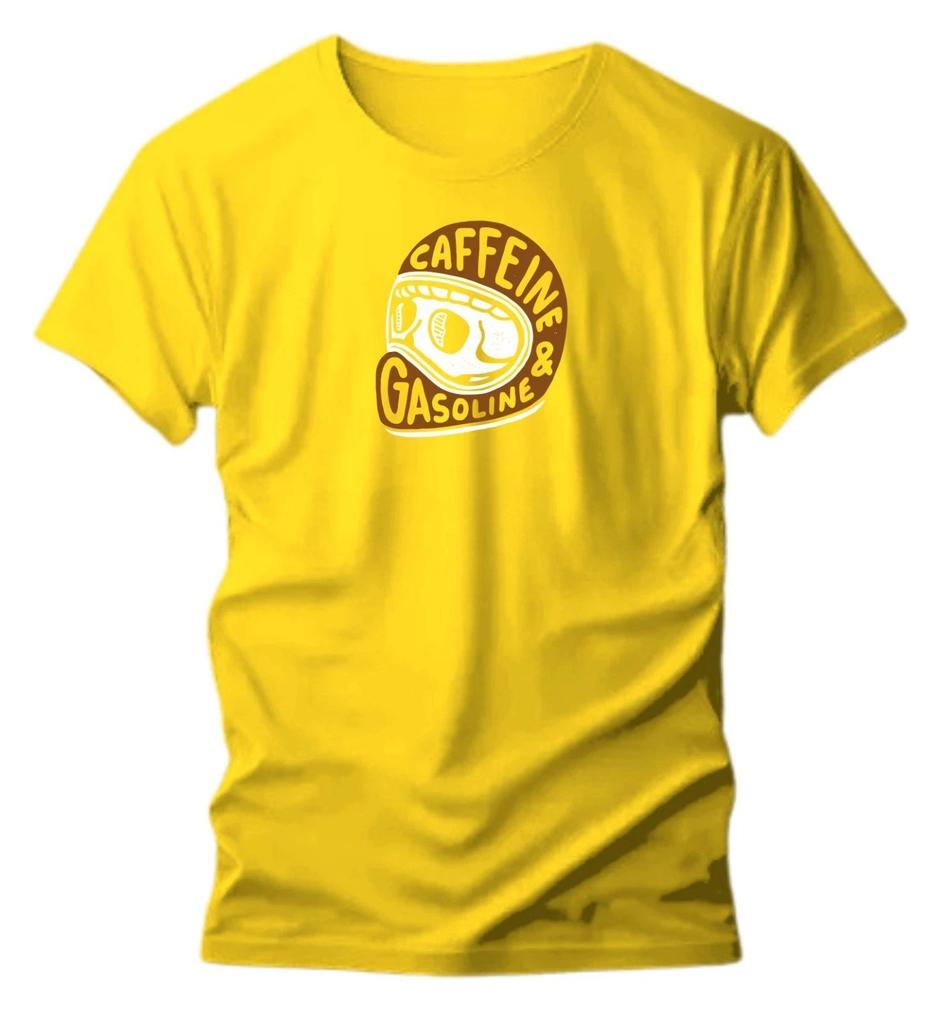 Caffeine Gasoline Tee Bike Clothing Motorcycle Motorbike Biker Racer Top Highend Luxury Unisex Style Both Of Unisex And Unisex