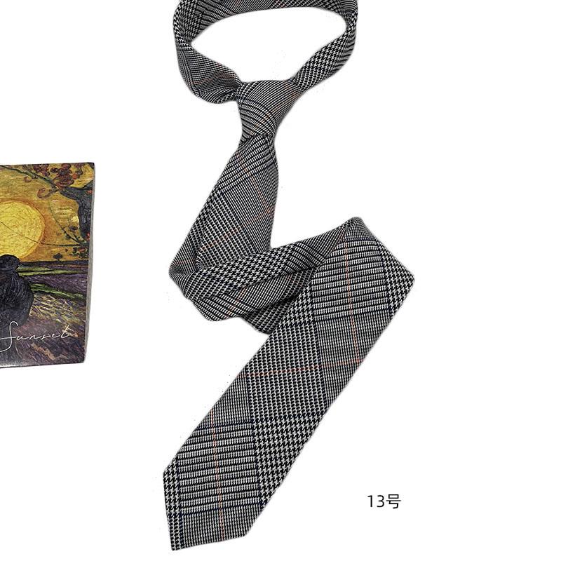 Korean version casual necktie fashion retro plaid men and women neck tie classic tie