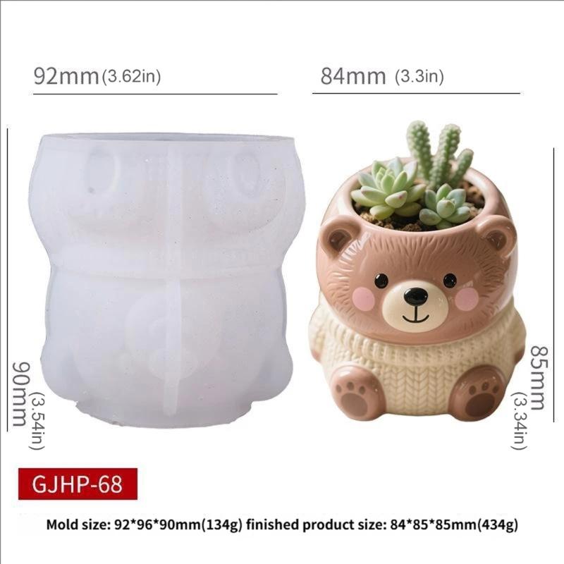 Premium Silicone Planter Mold Flexible Sturdy Design Resin Container Mold For Concrete Crafts Home Gardening Decors