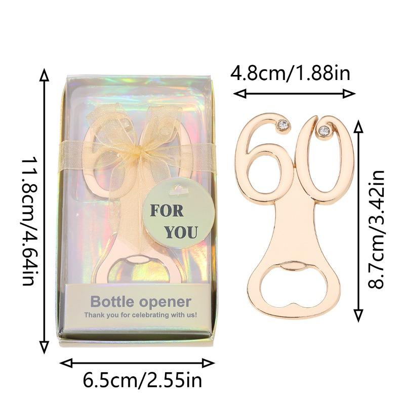Digital Bottle Opener, Zinc Alloy Beer Bottle Opener, Small Gifts for Wedding and Birthday Parties