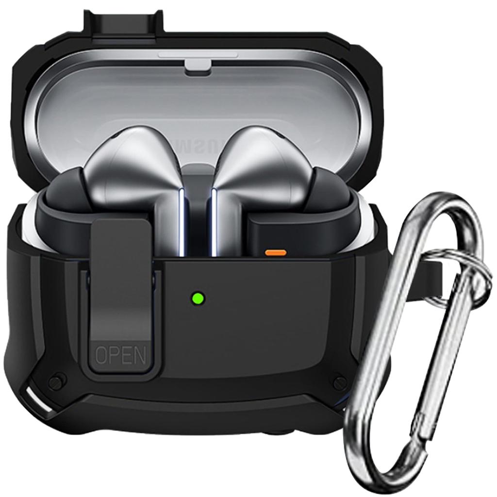 Neu für Samsung Galaxy Buds 3 / Buds 3 Pro Hülle mit Reinigungsset Weiche Schutzhülle Sichere Verschluss-Hülle Zubehör mit Schlüsselanhänger