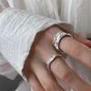 Korean Folded Light Plate Ring Sterling Silver Personalized Simple Ring