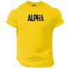 Alpha T-shirt Abbigliamento Palestra Bodybuilding Allenamento Workout Esercizio Muscoli Top