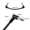 Set of 4 L-L Shape Patch Cables, 15cm, for Guitar Shielding, Easy to Manage, with Noise-Canceling Plugs