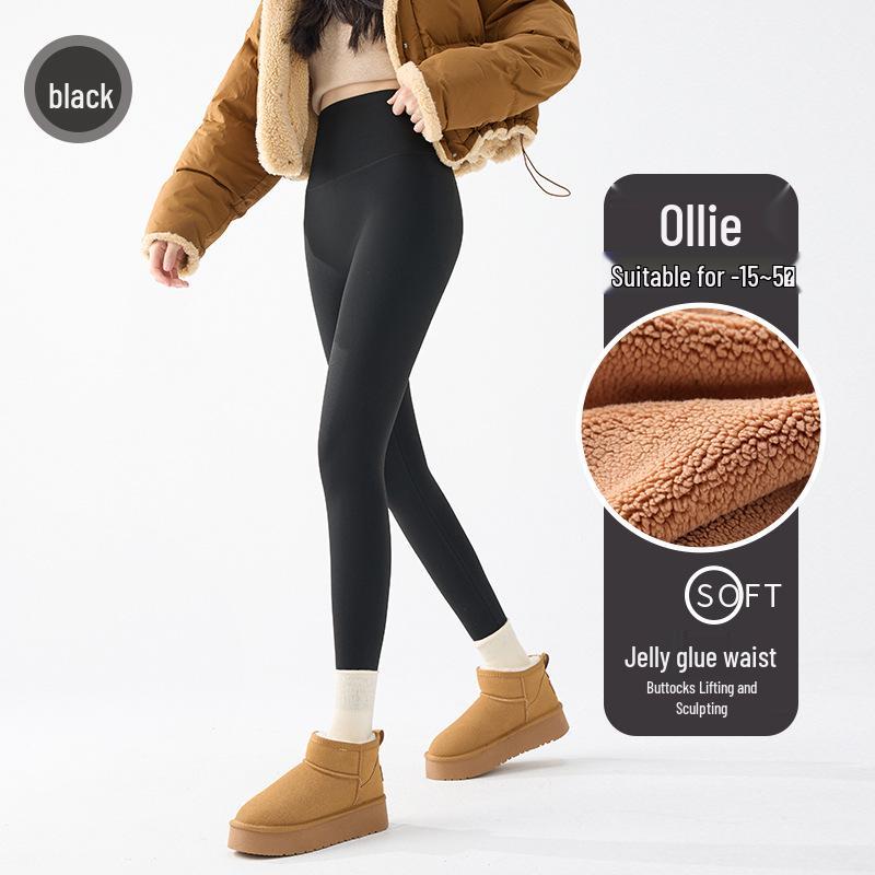 

913# Женские флисовые утягивающие леггинсы: Плотные, Теплые, Формирующие Брюки-Акула для Осени/Зимы M (90-105 jin)