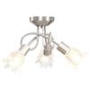 VidaXL Plafonnier et Abat-jour Lustre Lampe Suspendue Luminaire d'Intérieur Salon Chambre à Coucher Verre Transparent 3 289227