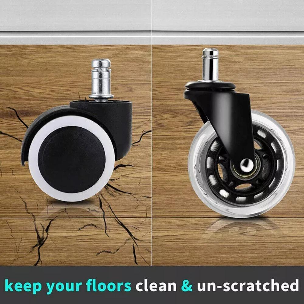 5PCS PU Rubber Caster 2.5 inch/ 3 inch Rotatable Caster Durable Universal Wheel  Home Office Chair