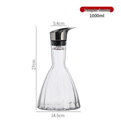 Shangqi Crystal Glass Triangle Waterfall Wine Decanter
