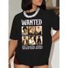 Empowering Women's History Portrait & Letter Print T-Shirt Crew Neck, Short Sleeve, Relaxed Fit Casual Top for Spring and Summer