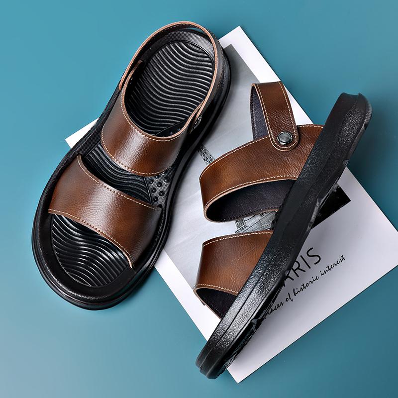 Fashion Quick-Dry Men Fisherman Sandals Breathable Casual Leather Sandaly New Design Beach Walking Shoes Fast Delivery Wading Aqua Shoes