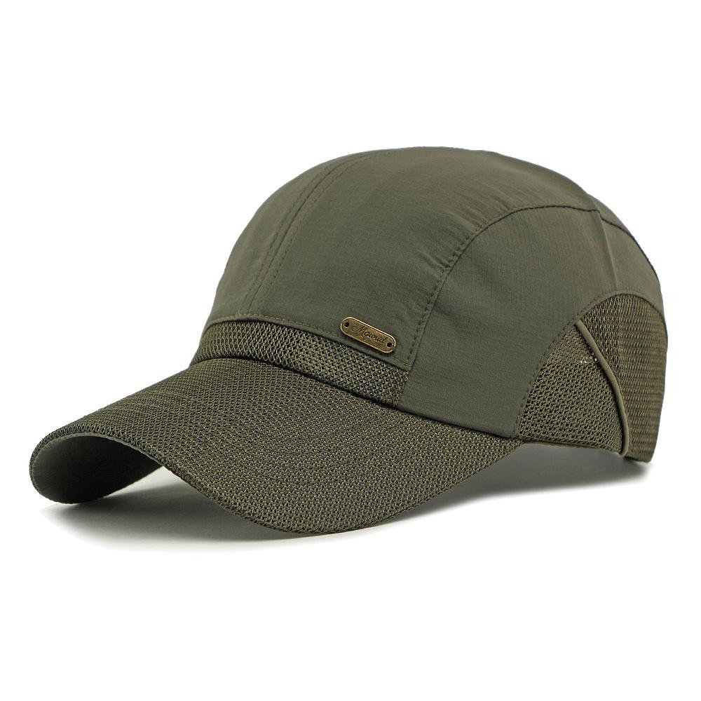 

Summer Hat Men s Quick-Drying Hat Outdoor Sports Sunscreen Hat Baseball Cap Duck Tongue Mesh Cap армія зелений колір