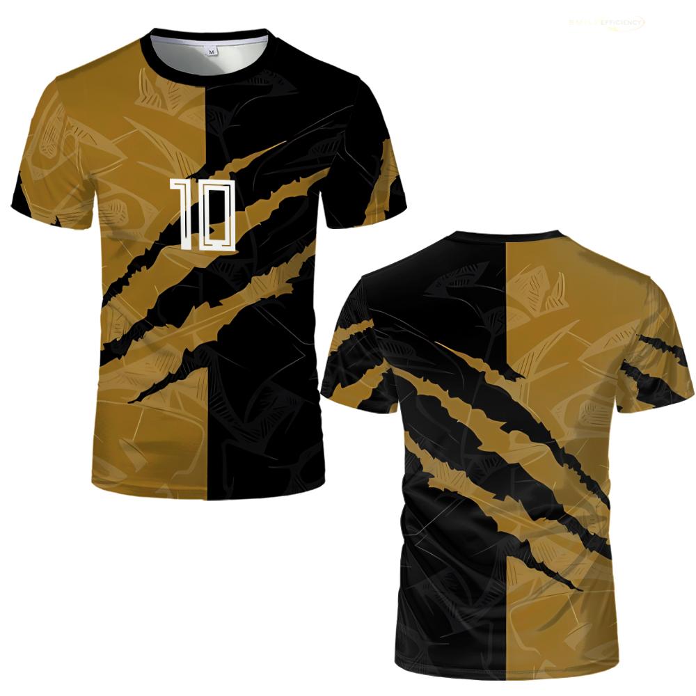 New Simple Paw Print Sports T-shirts Competition Training Uniform Unisex Outdoor Sports Fitness Breathable Round Neck Jersey