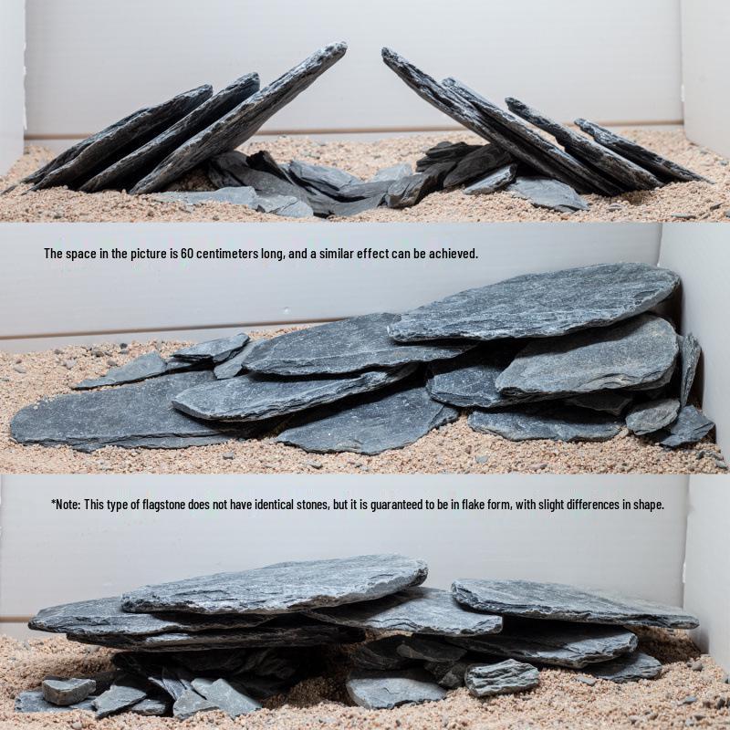 Naturschiefer Bachstein: Aquariumgestaltung & Schildkröten-Sonnenplattform