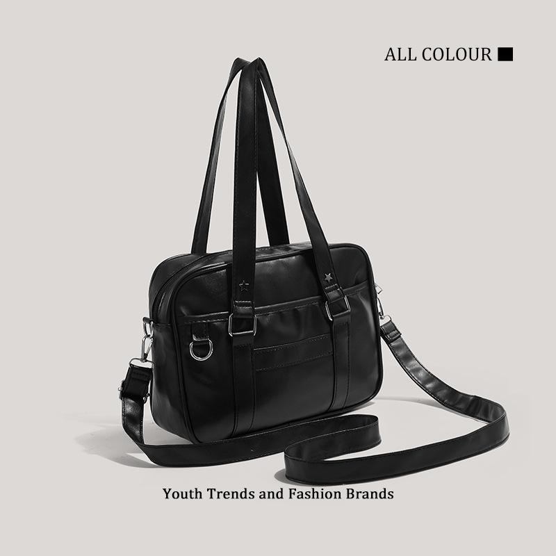 Versatile and Simple, Color Uniform Bag Student Niche High-value Shoulder Messenger Bag
