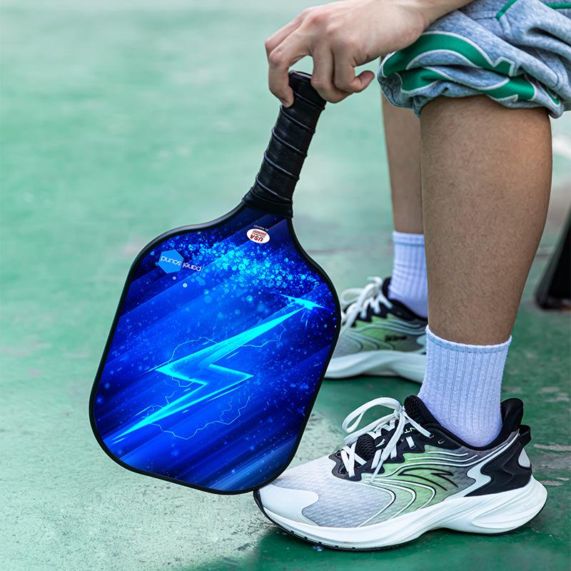 Lightweight Blue Fiberglass Pickleball Paddle Set - Portable and Durable