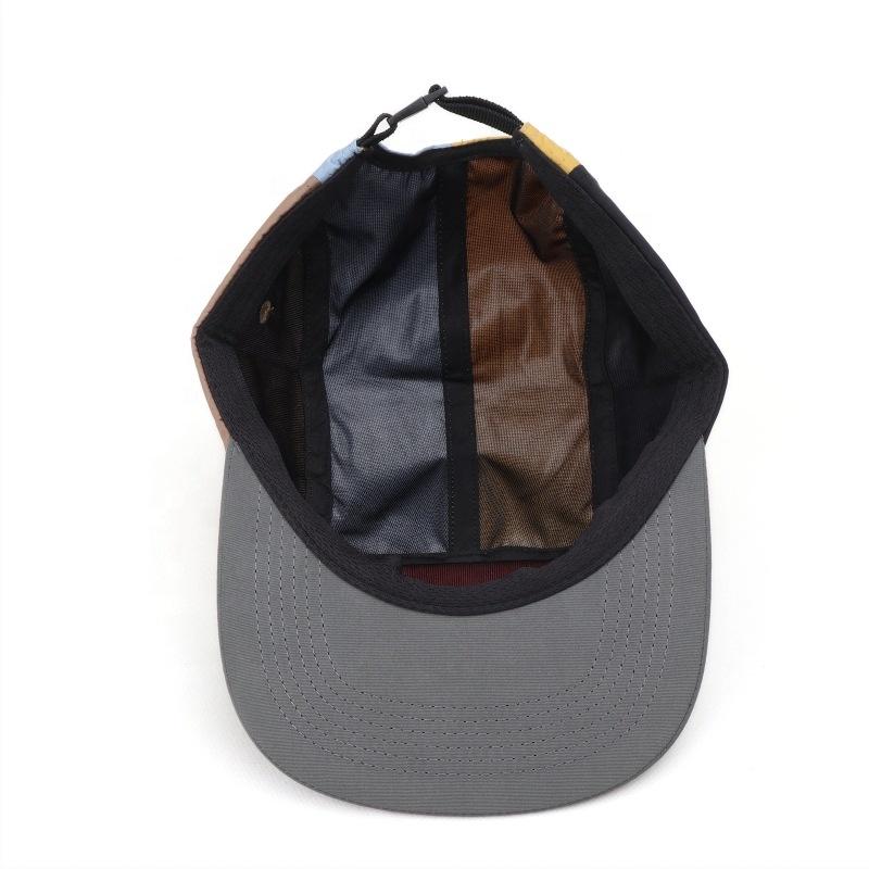 Best Selling Flat Brim Waterproof Quick Dry Nylon Plain Men Print Embroidery logo Camp Unstructured 5 Panel Hat