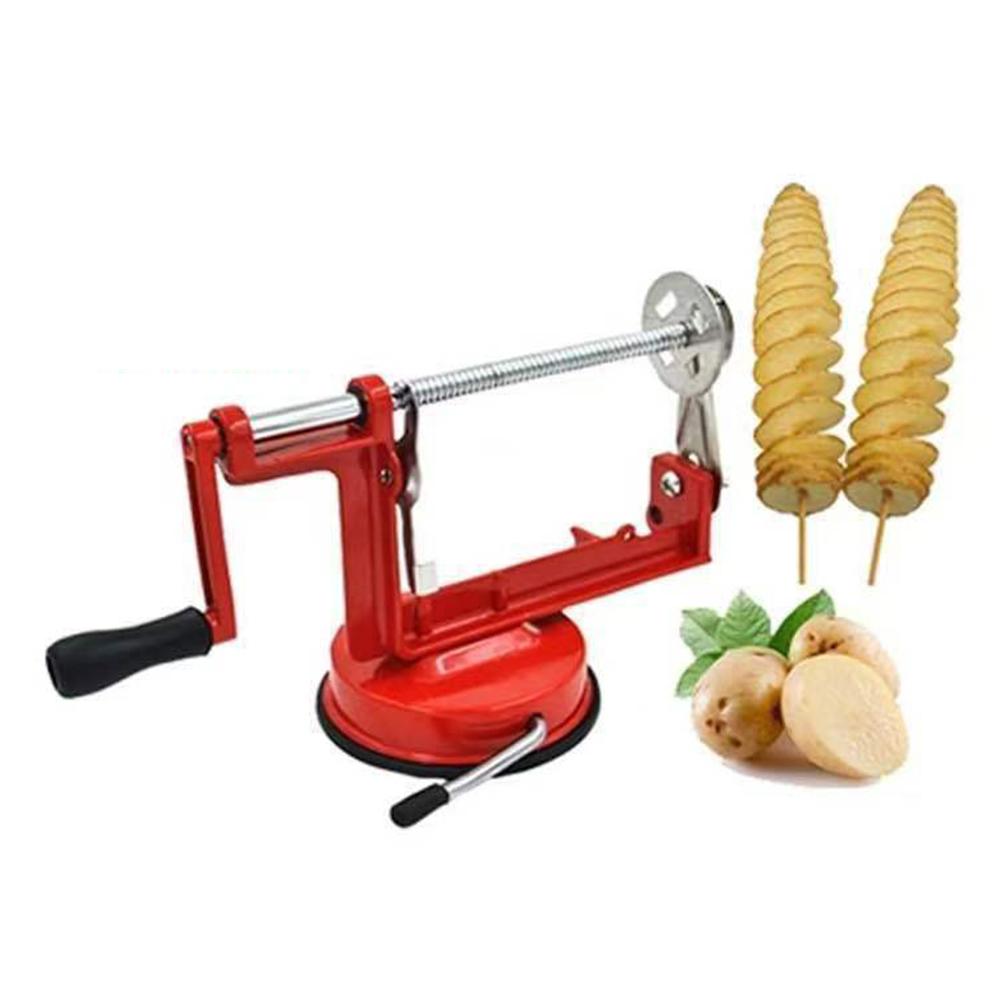 Multifunctional Rotating Potato Chip Maker Household Stainless Steel Manual Potato Tower Machine Kitchen Tool