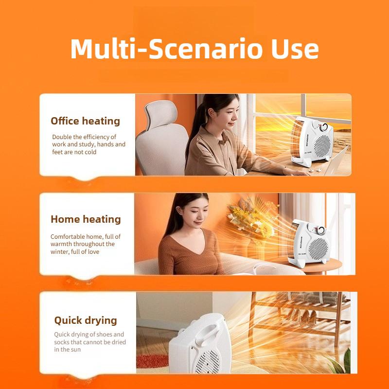 2000W High Power Warm Air Blower Winter Household Multifunctional Electric Heater Energy-Saving Electric Hot Air Blower