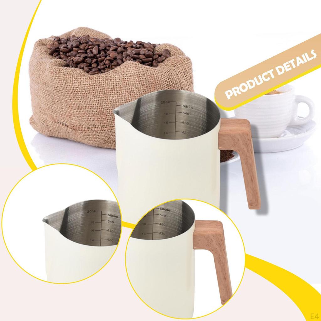 600 ml Mjölkskumningskanna, Idealisk för Espresso, Latte Art och andra konstnärliga kreationer. Easy-tMilk