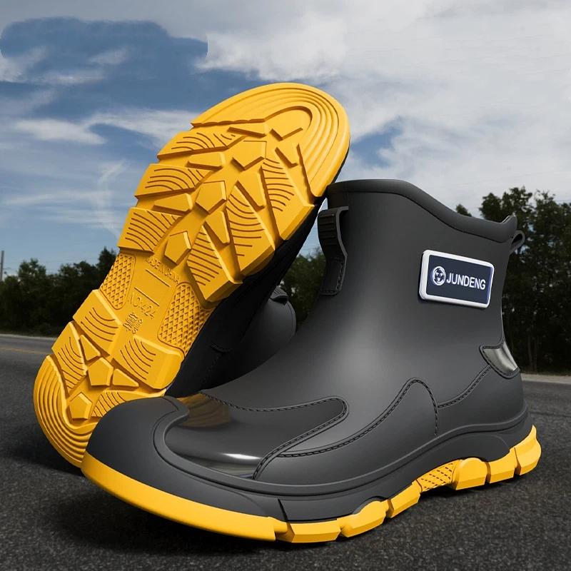 

Пара Модные Водонепроницаемые и Противоскользящие Короткие Резиновые Сапоги для Улицы 43-44