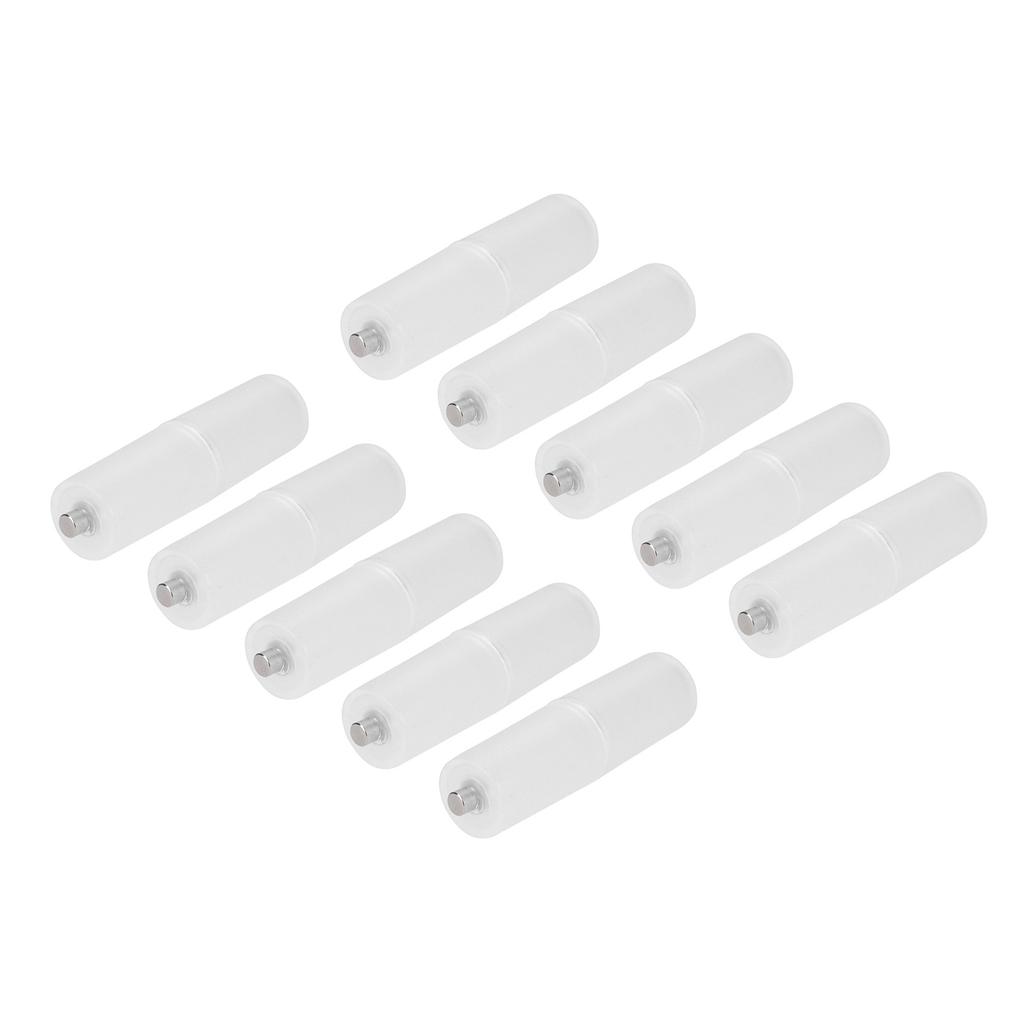 10PCS AAA To AA Size Cell Battery Converter Adapter Batteries Holder Case Switcher Transparent
