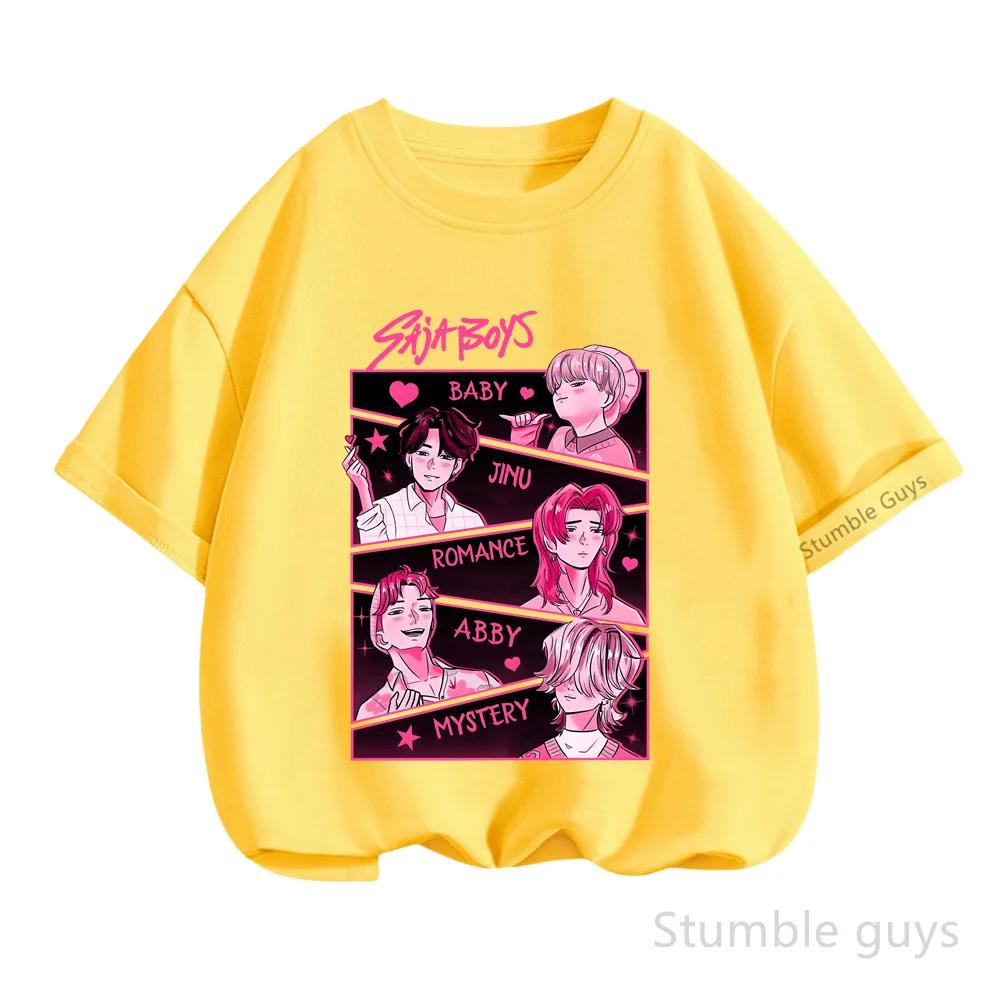 Kpop Lovci démonů Tričko Dětské Anime Oblečení Krátký rukáv Ležérní Móda Léto Chlapci Dívky