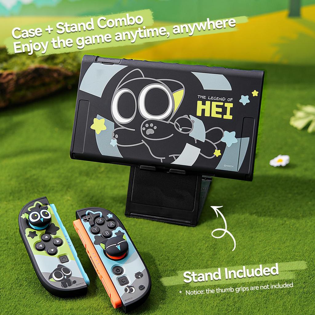 GeekShare Switch 2 Compatible with Switch Switch and Protective Split Full Easy To Cute Design by Luo Xiaohei Cover, 2, 2025, Joy-Cons, PC-Made Cover,