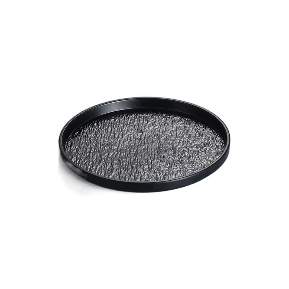 Round Western Food Plate Stone Grain Fruit Salad Plate Durable Dumpling Plate  Kitchen