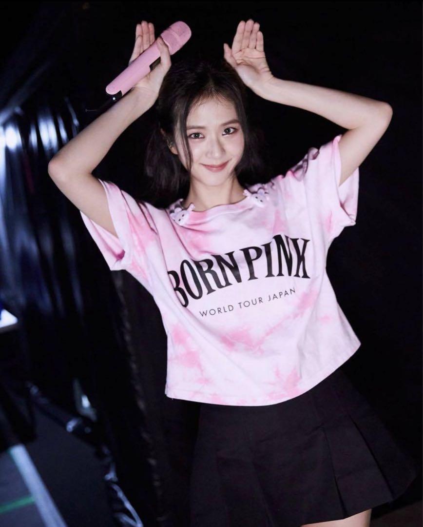 

[USED] BLACK PINK BORN PINK T-shirt Pink short size