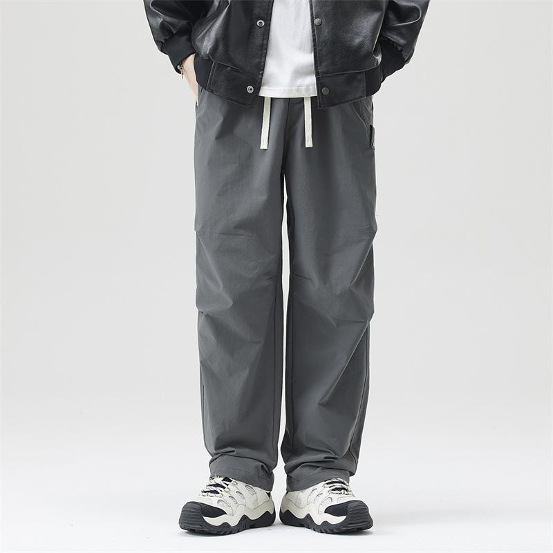 Paratrooper Pants Tooling Pants Trendy Men's Summer Thin American Trendy Brand Straight Casual Pants Men's Drawstring Sweatpants
