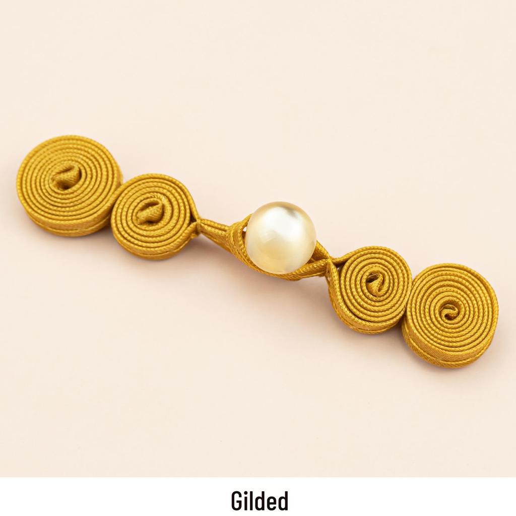 Hengmeihe Hand-Woven Cheongsam Jade Bead Gourd Buttons - Vintage Tang Suit Decorative Accessories