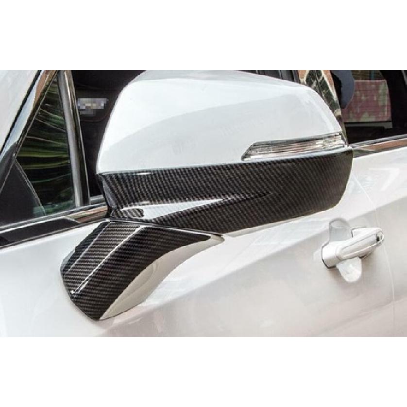 Carbon Fiber ABS Exterior Rear View Mirror Strip Trim For Cadillac XT4 2019-2022