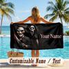 Custom Text Beach Towel, Soft Absorbent Swimming Multi-use TowelSaw Billy the Puppet