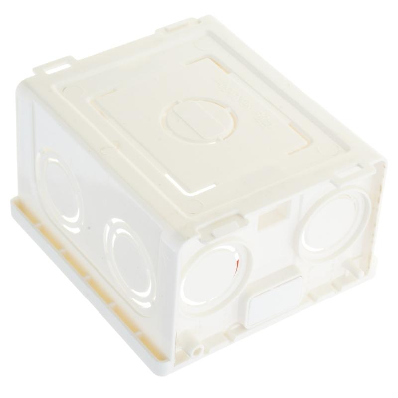 Dustproof PVC Wall Switch Socket Box Type 86 Mounting Back Box Wall Switch Socket-Plug Single Switch White Bottom Box