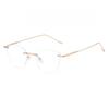 Trendy Rimless Women Myopia Glasses Classic Ultralight Short Sight Eyeglasses Fashion Blue Light Blocking Eyewear for Men