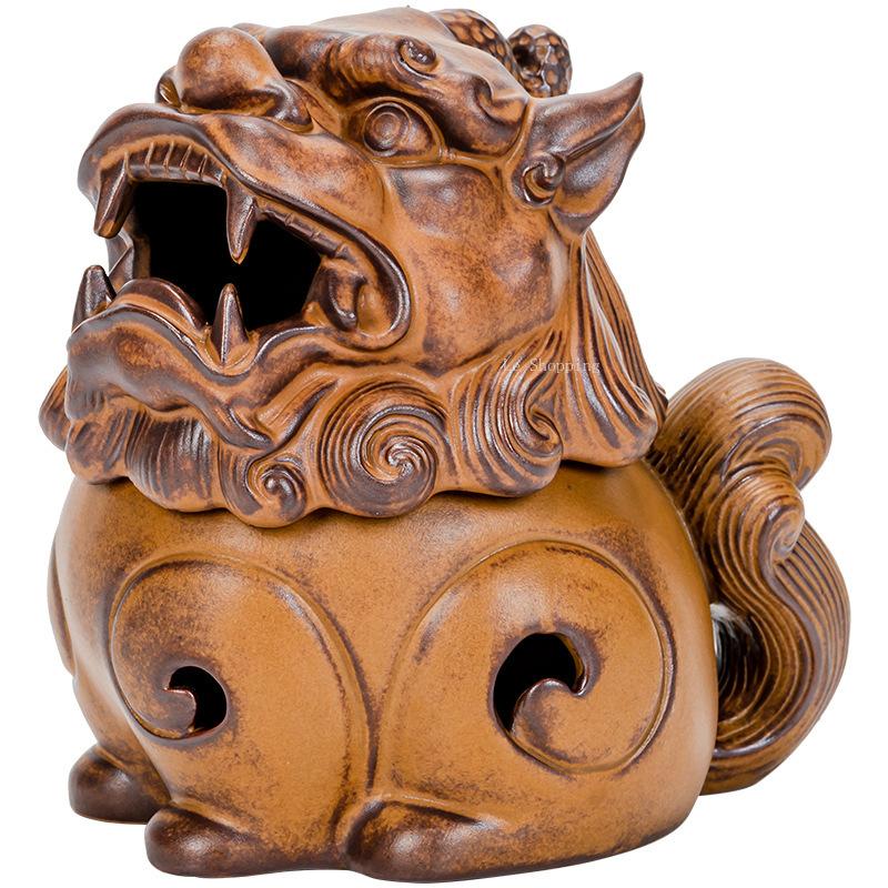 Creative Ceramic SuanNi Incense Burner/Zen Incense Coil Censer Temple Worship Household Tea Table Decoration Religious Supplies