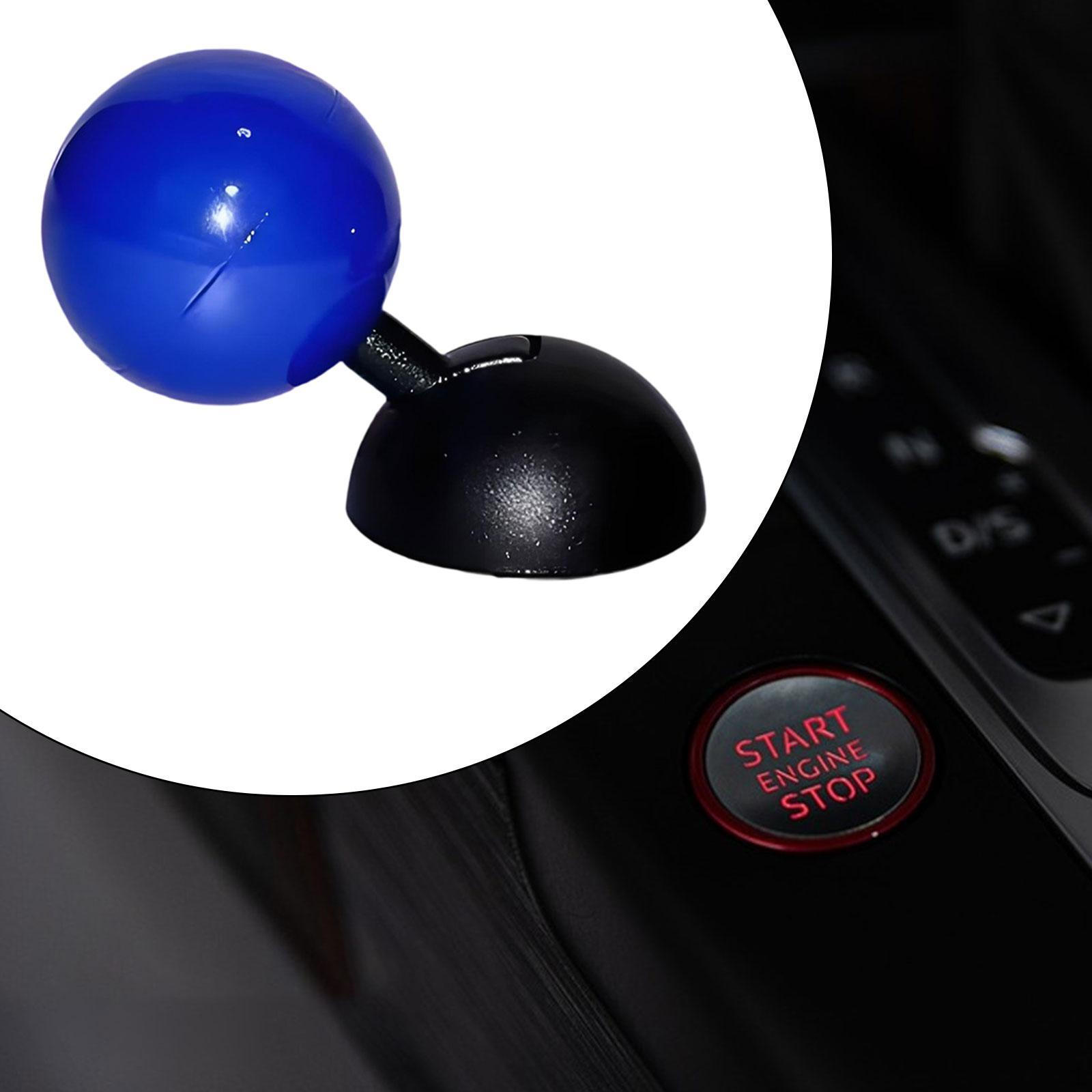 Кнопка запуска двигателя автомобиля, рычаг, джойстик, управление двигателем синий