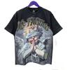 Life Hustlers Angel Baby Print High Street Loose Unisex Short Sleeve T-Shirt with Heat-sealed Rhinestones Casual American Style