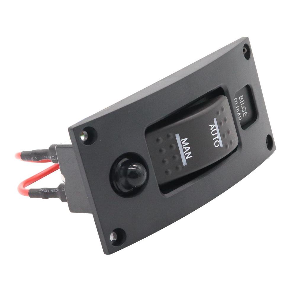 Three-Position ON-OFF-ON Bilge Pump Switch Panel