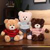 Kawaii Charming Curly Teddy Bear with Clothes Peluche Toys Lovely Bear Dolls Stuffed Soft Animal Pillow Baby Girls Appease Gift