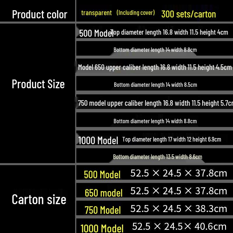 Biaoxing Disposable Rectangular Plastic Food Containers
