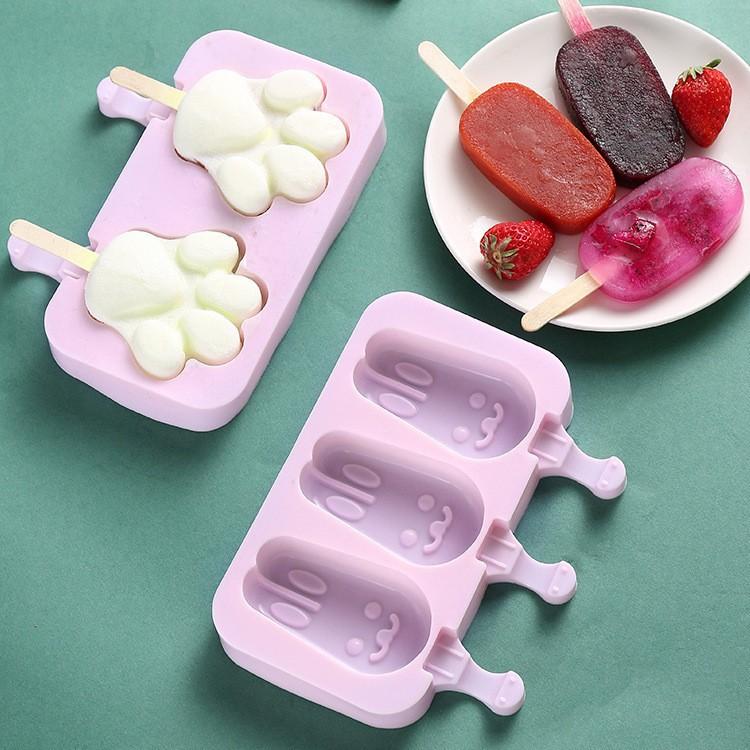 Silicone Ice Pop Maker with Cover Food Safe DIY Ice Cream Mold for Homemade Frozen Treats Ice Lolly Kit
