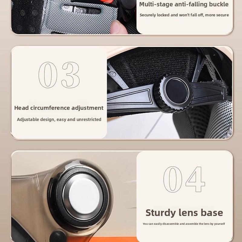 Helmet Electric Car Women's Summer Half Helmet 3C Certified Battery Motorcycle Men's Four Seasons Helmet