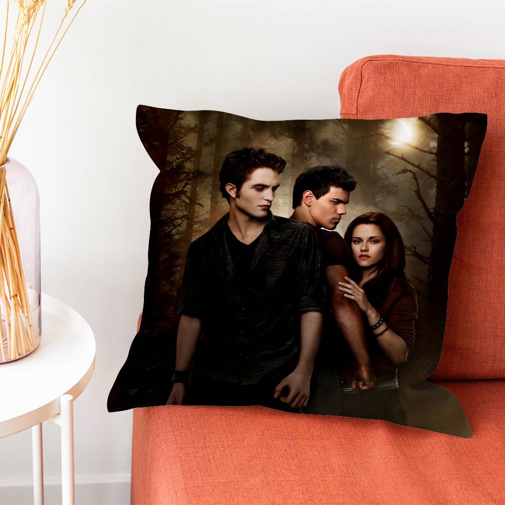 T-Twilight Saga Pillow Case Plush Fabric Soft Double-Sided Printed Sofa Warm Winter Home Gift Cushion Cover