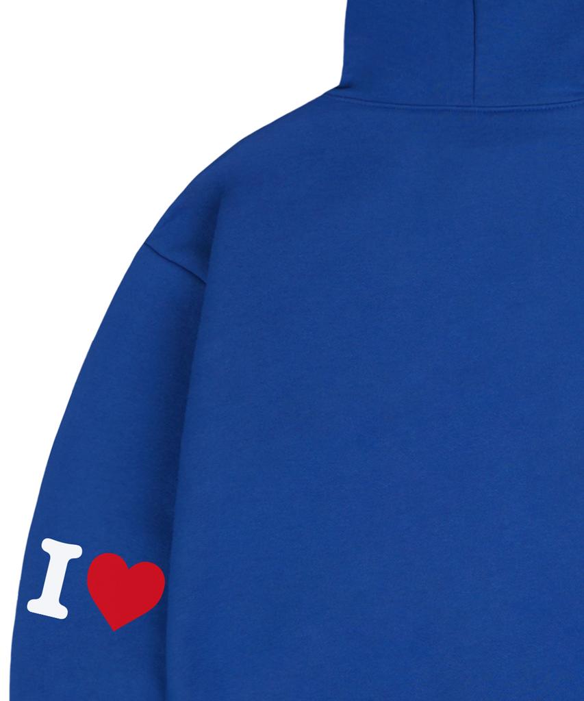 [Unisex] Elbow I Love Bear Hoodie_Cobalt Blue